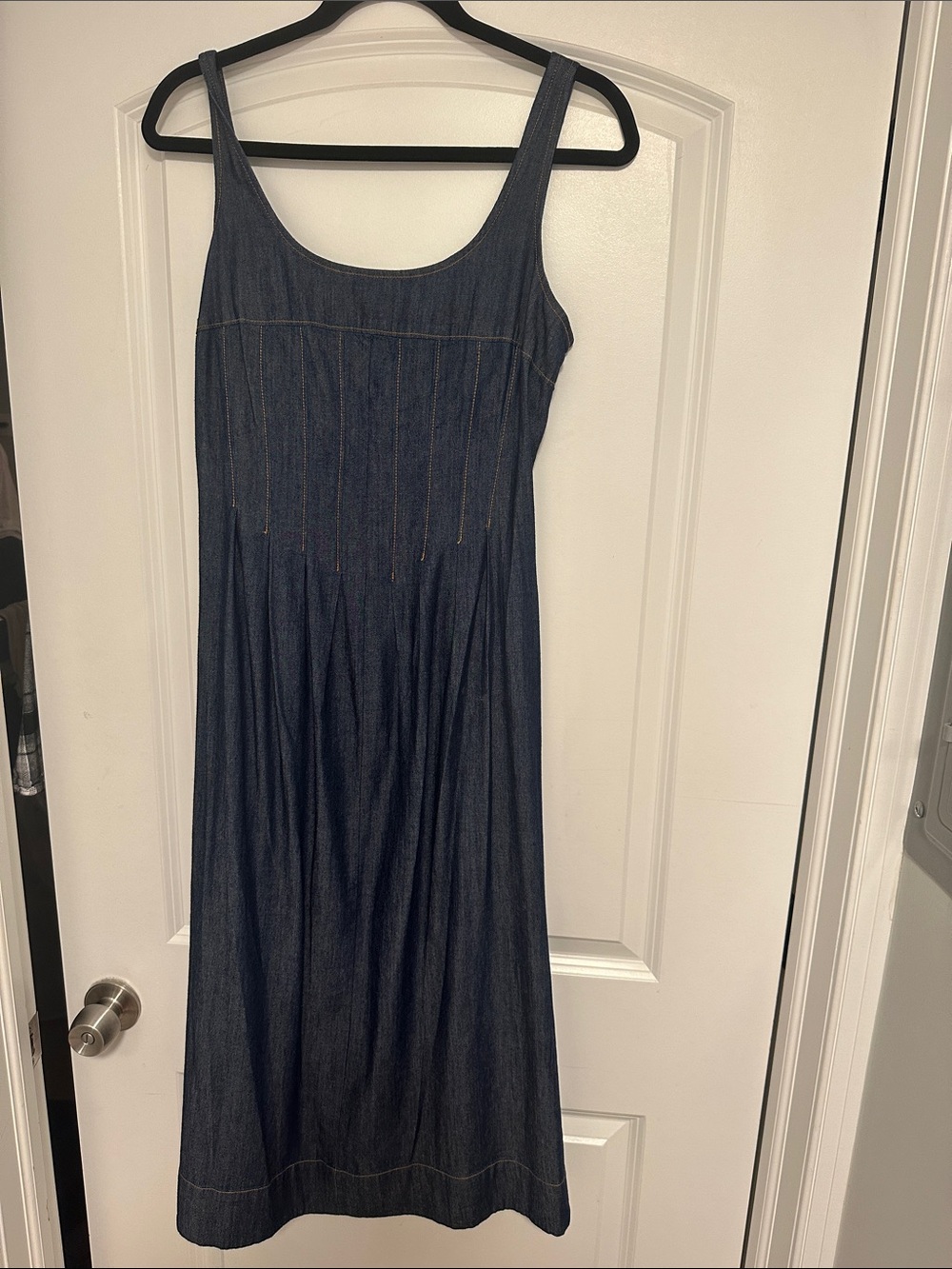 DKNY Dark Blue Denim Midi Dress